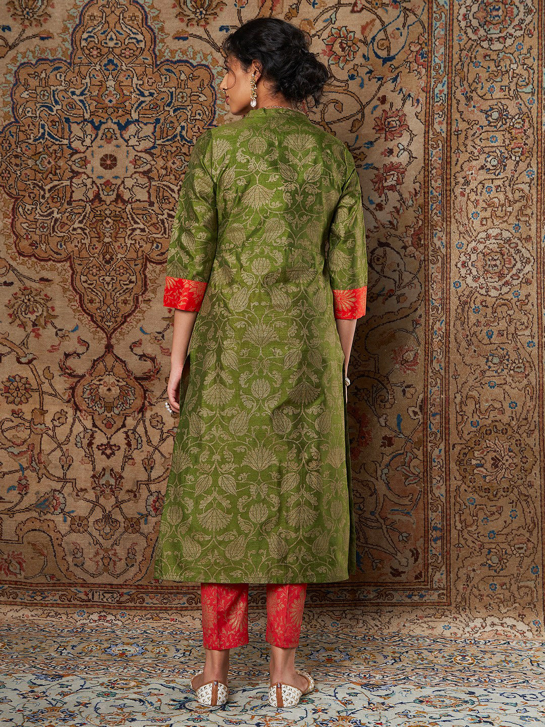 Pakistani Dresses Custom Brocade Pants Velvet Kurta for Woman - Etsy